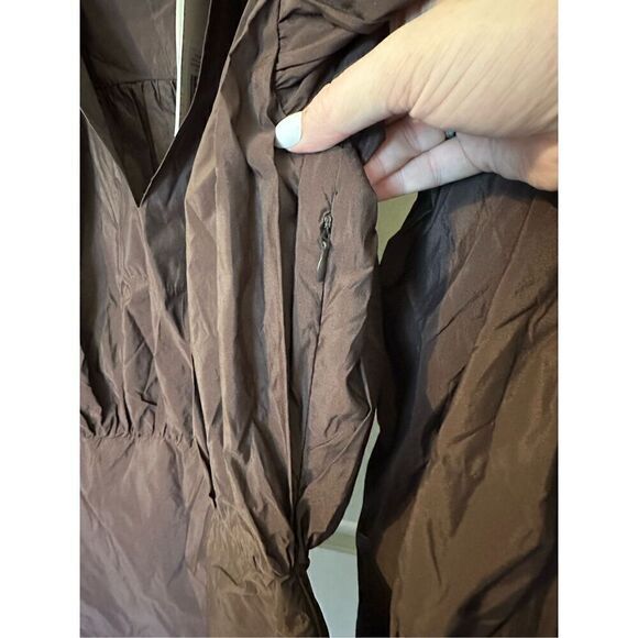 NWT Rohe Novi Pleated Chocolate Brown Balloon Sleeve Mini Dress Women’s 42 / 10 - Picture 7 of 16